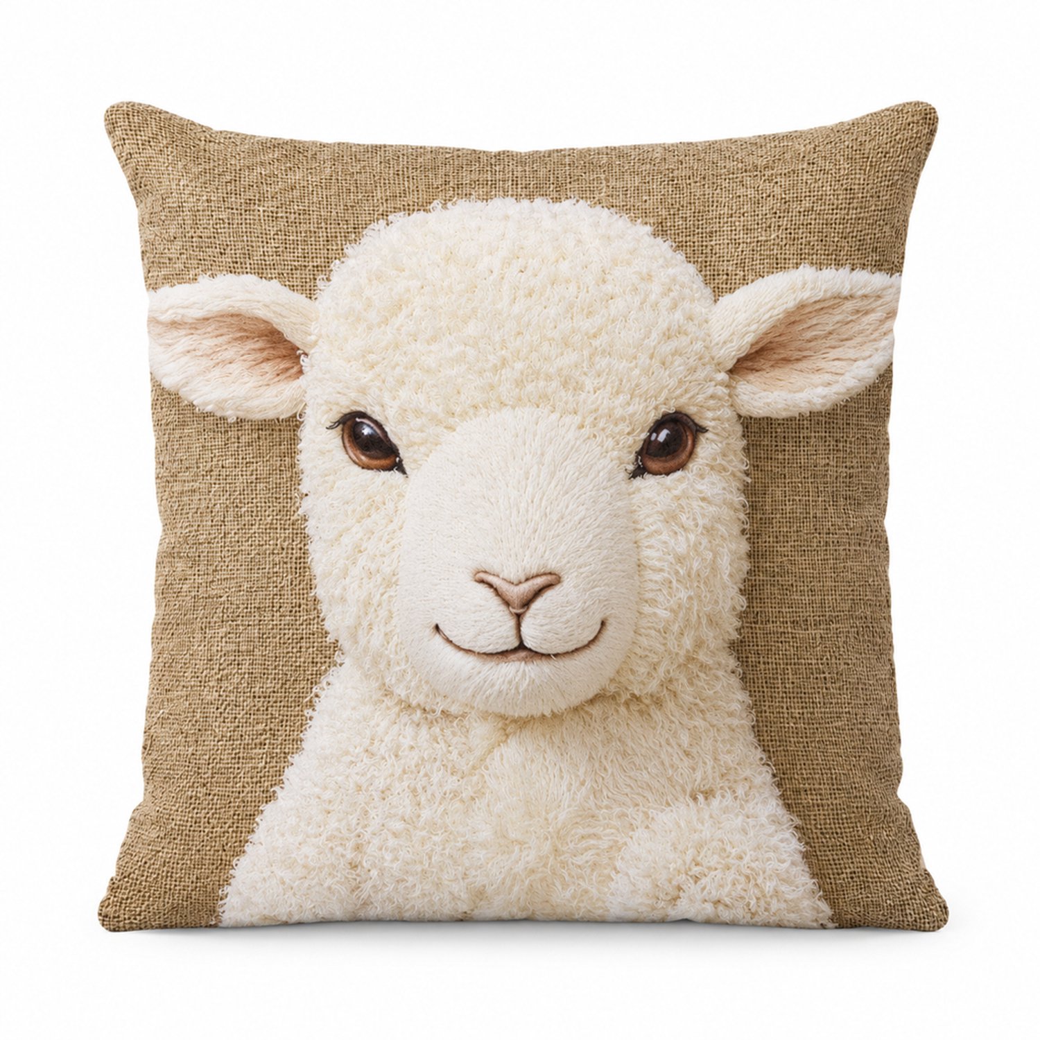 SWGOTA Pluchen sierkussenhoes met lammetjesmotief 45 x 45 cm voor de woonkamer, zonder vulling Multicolor