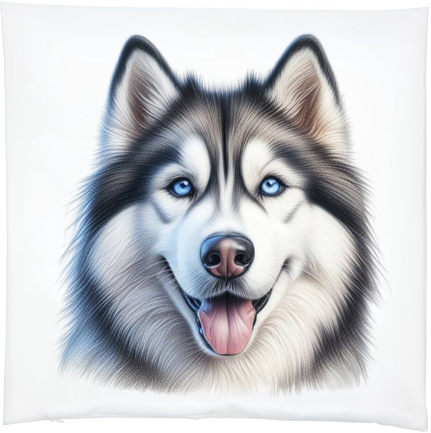 Radey's Kussenhoes Husky - 39x39 cm - met rits - exclusief vulling Divers