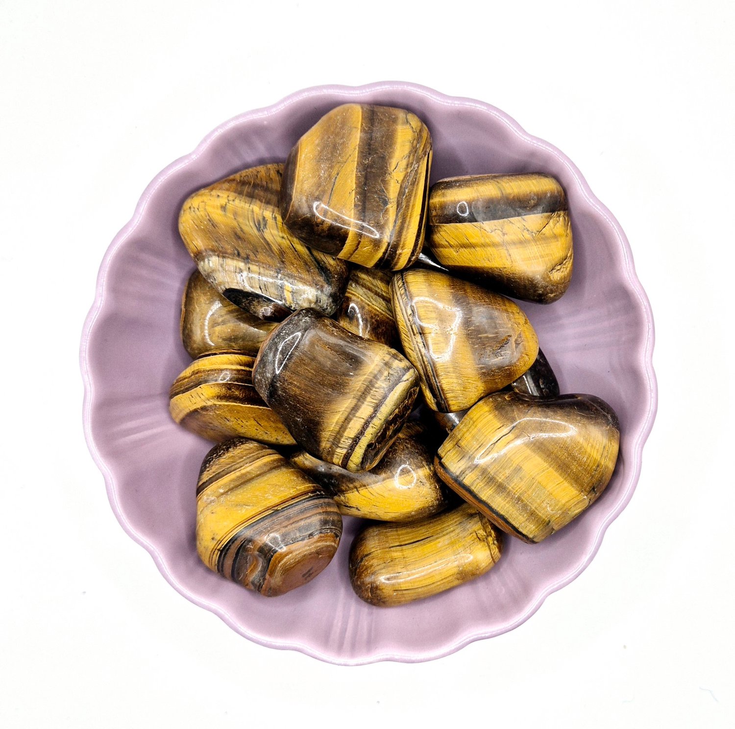 Moonlight Gemstones Crystal Tiger Eye A Quality Tumbled Gemstone 3-8cm Meerkleurig