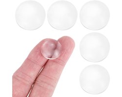 Plat bolle lens - 18 mm - PMMA acryl - 6 stuks