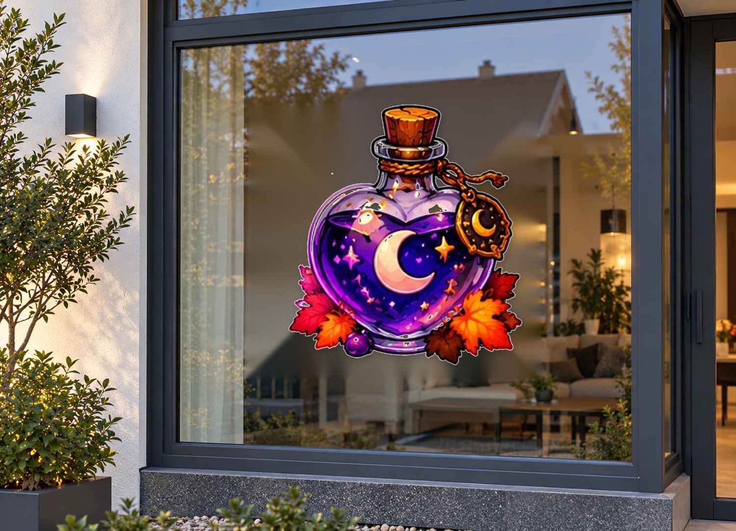 De Stickerman Halloween Raamsticker 100cm Breed Herbruikbaar Weerbestendig (CV19) Multi