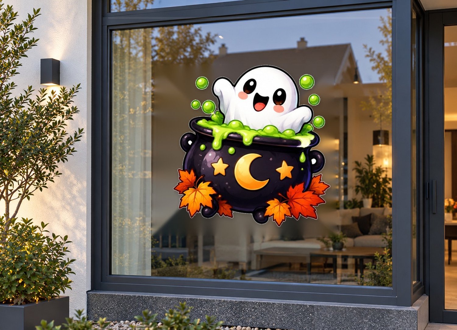 De Stickerman Halloween Raamsticker 50cm Breed Herbruikbaar Weerbestendig (KV4) Multi