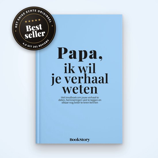 Papa, ik wil je verhaal weten – Invulboek voor papa | Origineel vaderdag cadeau & geschenk | Persoonlijk invulboek volwassenen
