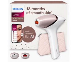 Philips Lumea IPL 9900 Series - IPL Ontharingsapparaat - AI haarvermindering analyse - 2 opzetstukken - Draadloos - BRI950/02