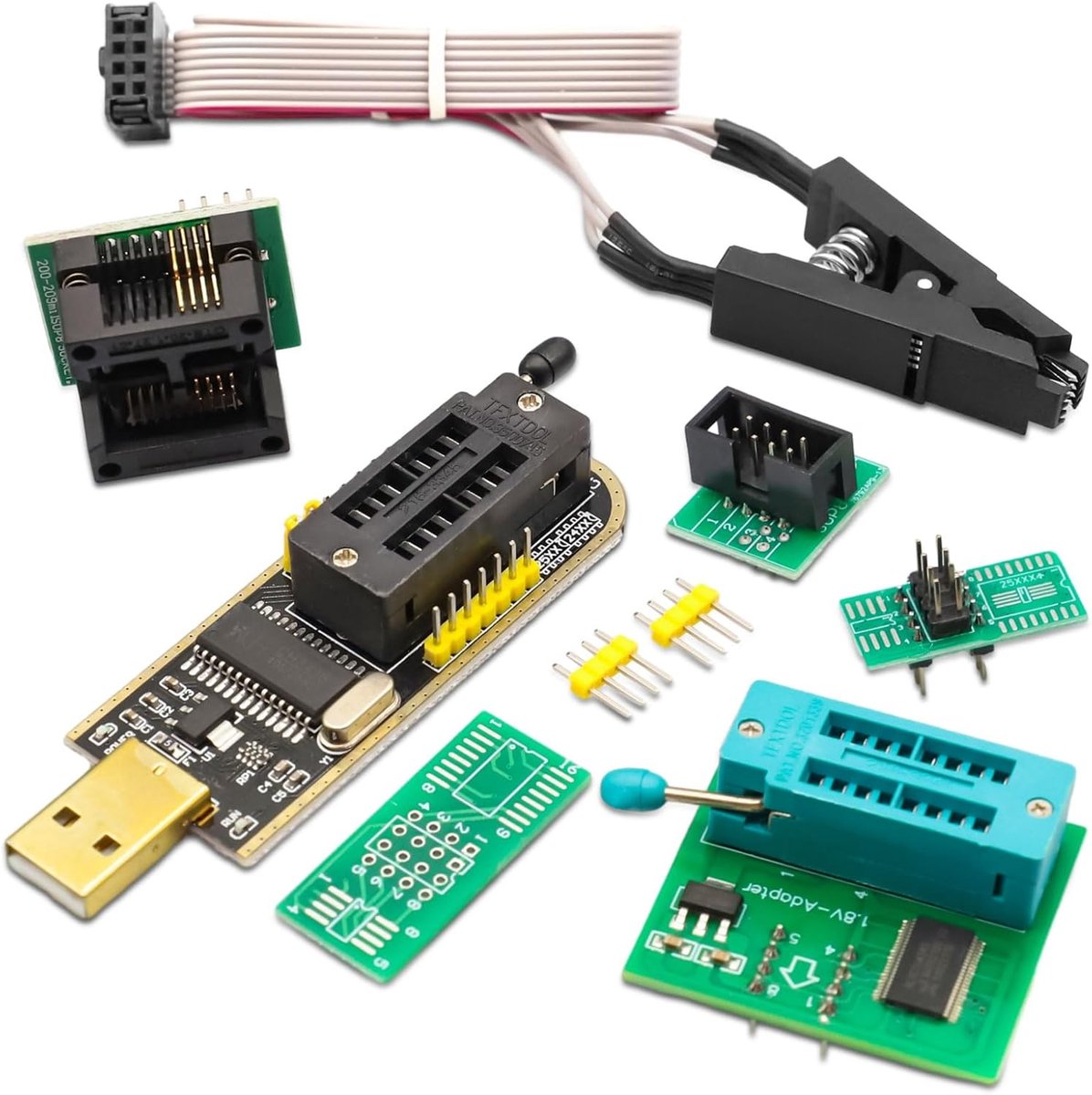 SOIC8 SOP8 testclip - voor EEPROM 25CXX / 24CXX - in-circuit programmer - eenvoudig BIOS updaten - ShopVlot