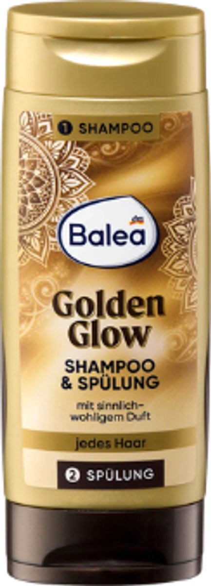 Balea Shampoo & Conditioner Twinpack - Golden Glow | 1x 100 ml - Reisformaat | 2in1 Shampoo + Conditioner Reisverpakking