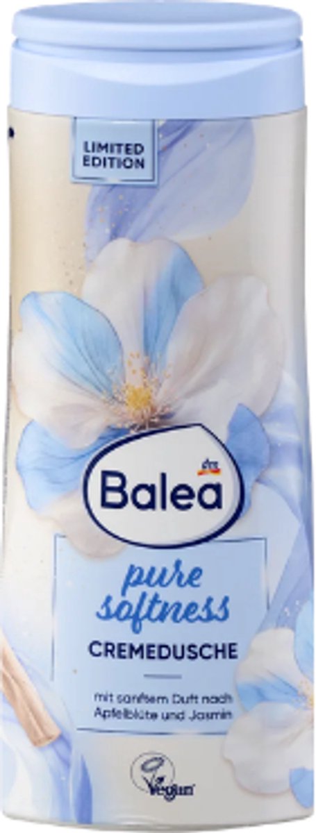 Balea Pure Softness Douchegel - 300 ml | Appelbloesem & Jasmijn - Voor de Gevoelige Huid | pH-Huidneutraal & Vegan