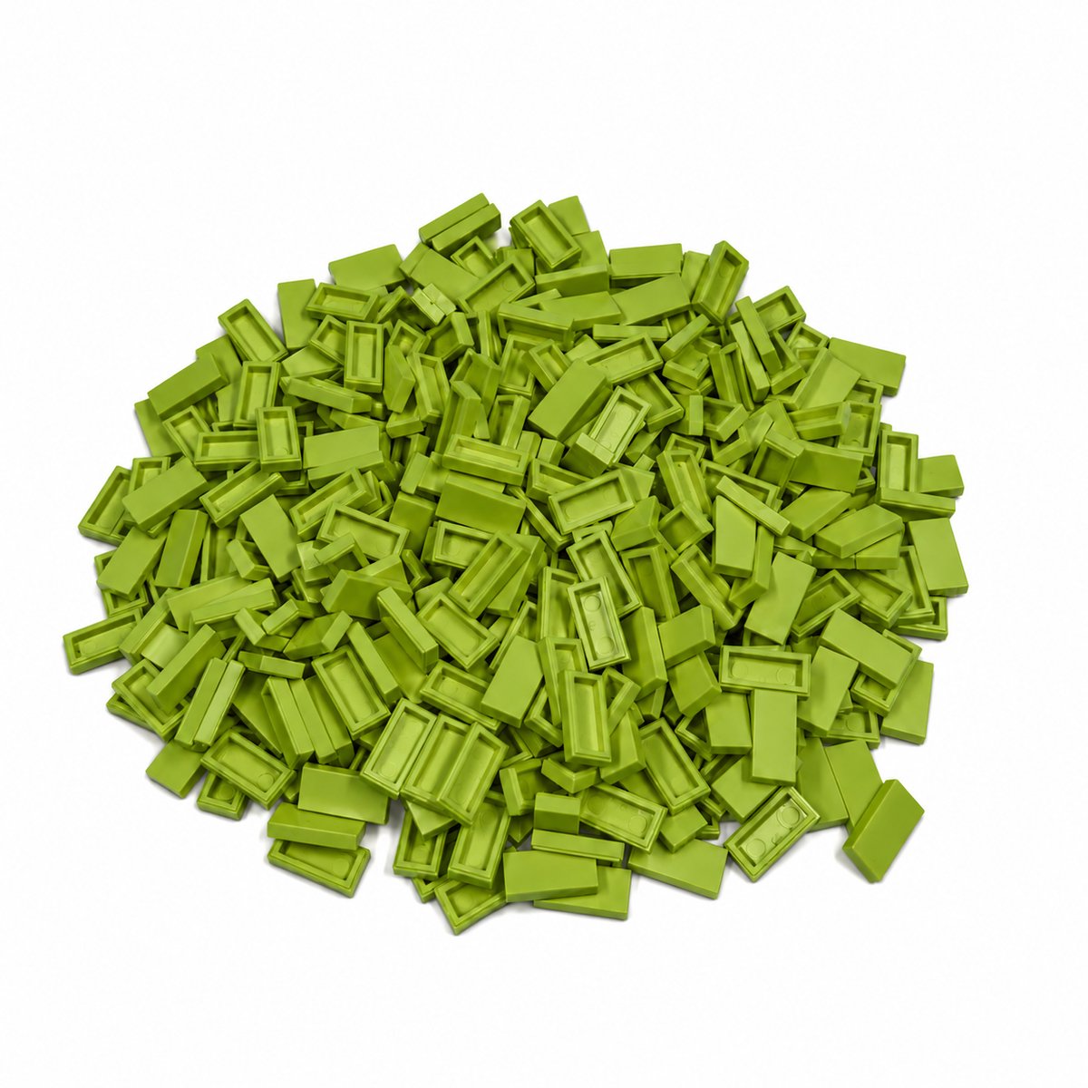 300 Bouwstenen 1x2 tile | Lime | Compatibel met Lego Classic | Keuze uit vele kleuren | SmallBricks