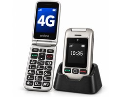 Artfone G6 Senioren Telefoon 4G - Klaptelefoon Dubbel Scherm - SOS Noodknop - GSM Dumbphone