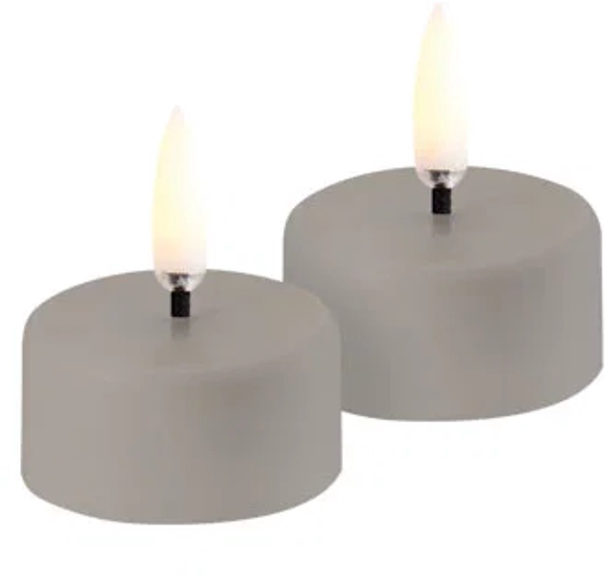 Uyuni LED Oplaadbaar Maxi Theelicht – Zandsteen Effen 6 x 2,3 cm