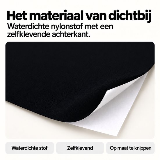 Consumerce® Zelfklevend Nylon Reparatiedoek - 20 x 15 cm - Zwart - Reparatie Patches voor Kleding - Reparatiepatch voor Donsjas, Regenjas en Tent - Textiel Reparatiestof - Plakkers Zonder Naaien - Repair Stickers — afbeelding 2
