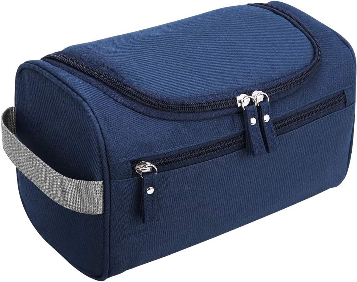 SnelShoppen - Travel Toiletry Bag voor Hangen - Grote Waterdichte Toilettas voor Mannen en Vrouwen - Lichtgewicht Cationic Oxford Stoffen Reistas in B
