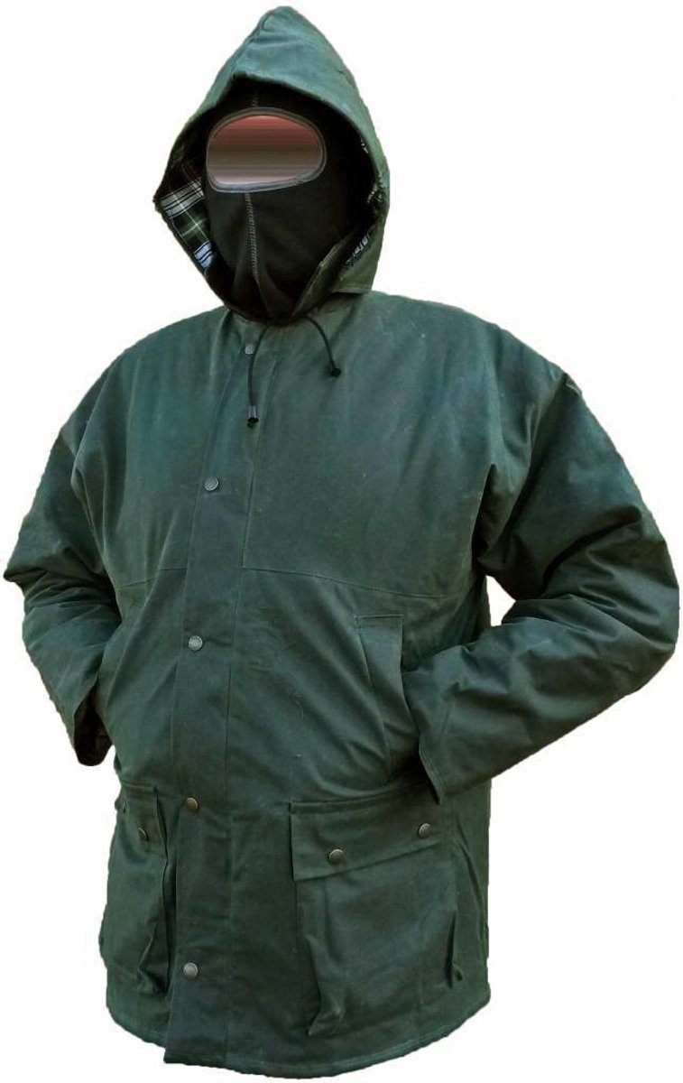 Hunter Horseman - Waxjas Dames Heren - Waxcoat - Gevoerd - Groen - maat 3XL