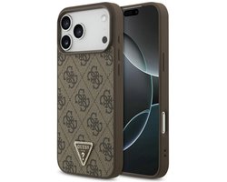 Guess - Leather 4G Triangle Strass MagSafe (GUHMP18XP4TDPW) - iPhone 18 Pro Max / iPhone 17 Pro Max - Brown
