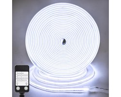 CCILAND COB LED Strip 10 m White 6500K 24V Dimmable 3200 LED Strip with Timer, Waterproof, Flexible LED Strip - ShopVlot