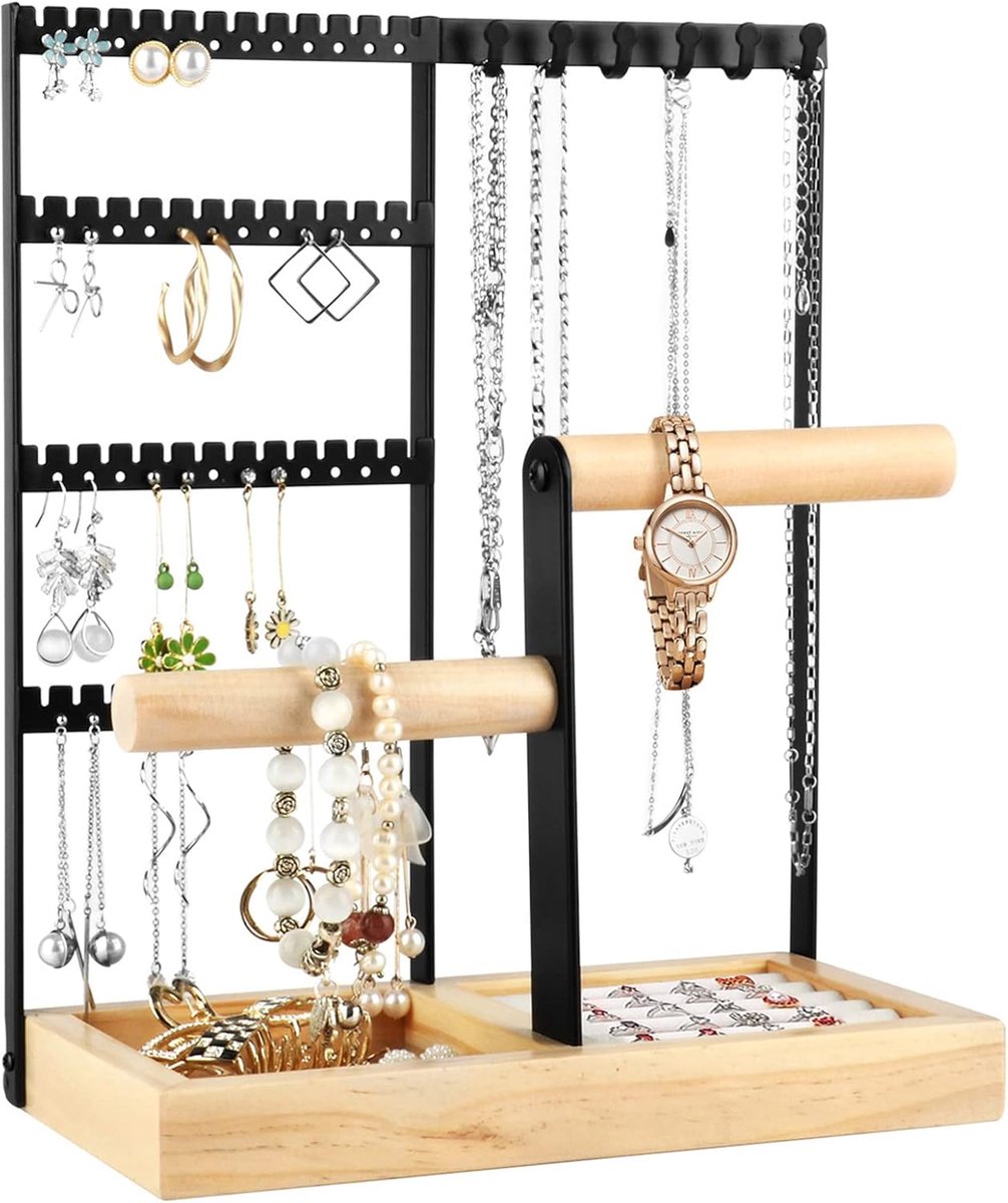 Jewelry Stand, Multi-layer Jewelry Holder, Chain Holder, Necklace Stand, Earring Holder, Earring Holder, Storage for - ShopVlot