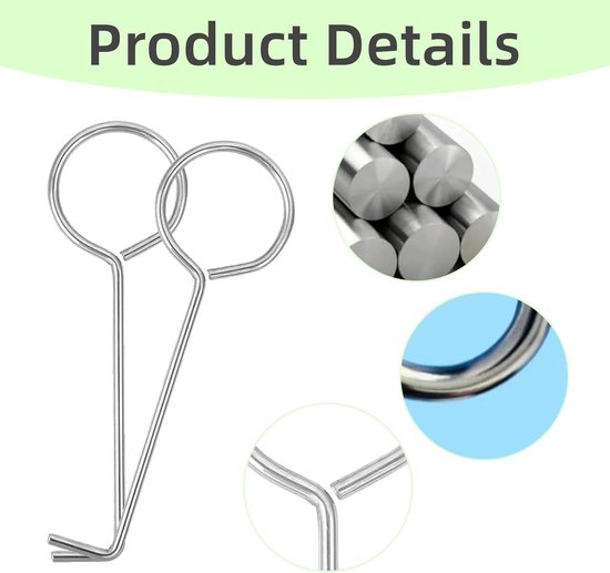 6 Pcs Drain Wrenches Lifting Hooks, Manhole Cover Hooks, Silver Floor Drain Hooks Disassembly, Floor Drain Hooks - ShopVlot — afbeelding 2
