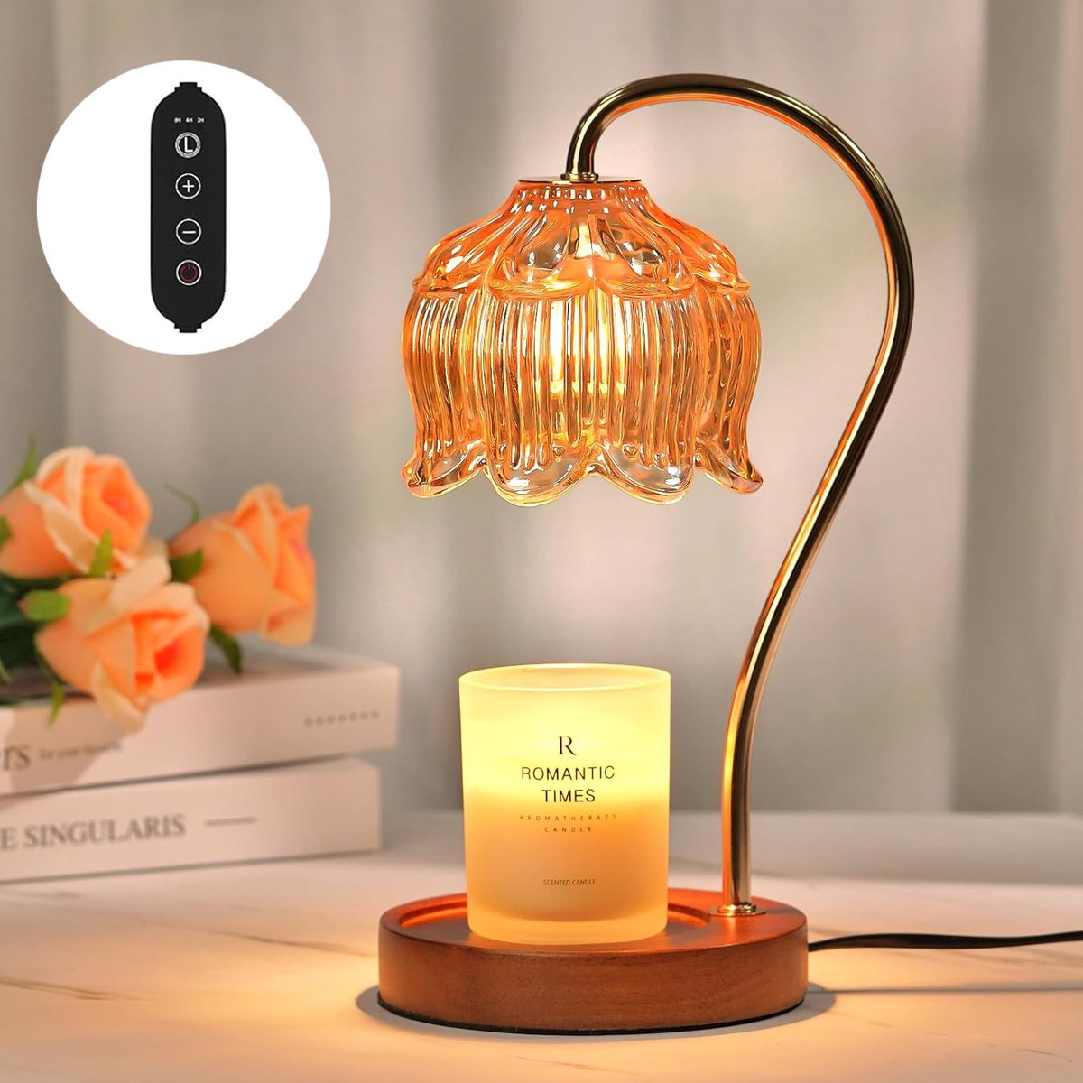 Kaarsverwarmingslamp Met Dimmer - Elektrische Kaarslamp Met Timer - Verjaardagscadeaus Voor Vrouwen En Moeders