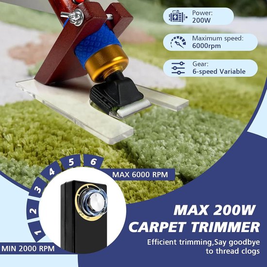 Elektrische Tufting Gun en Trimmer Set voor Tapijt, Handmatige Breimachines en DIY Projecten — afbeelding 5