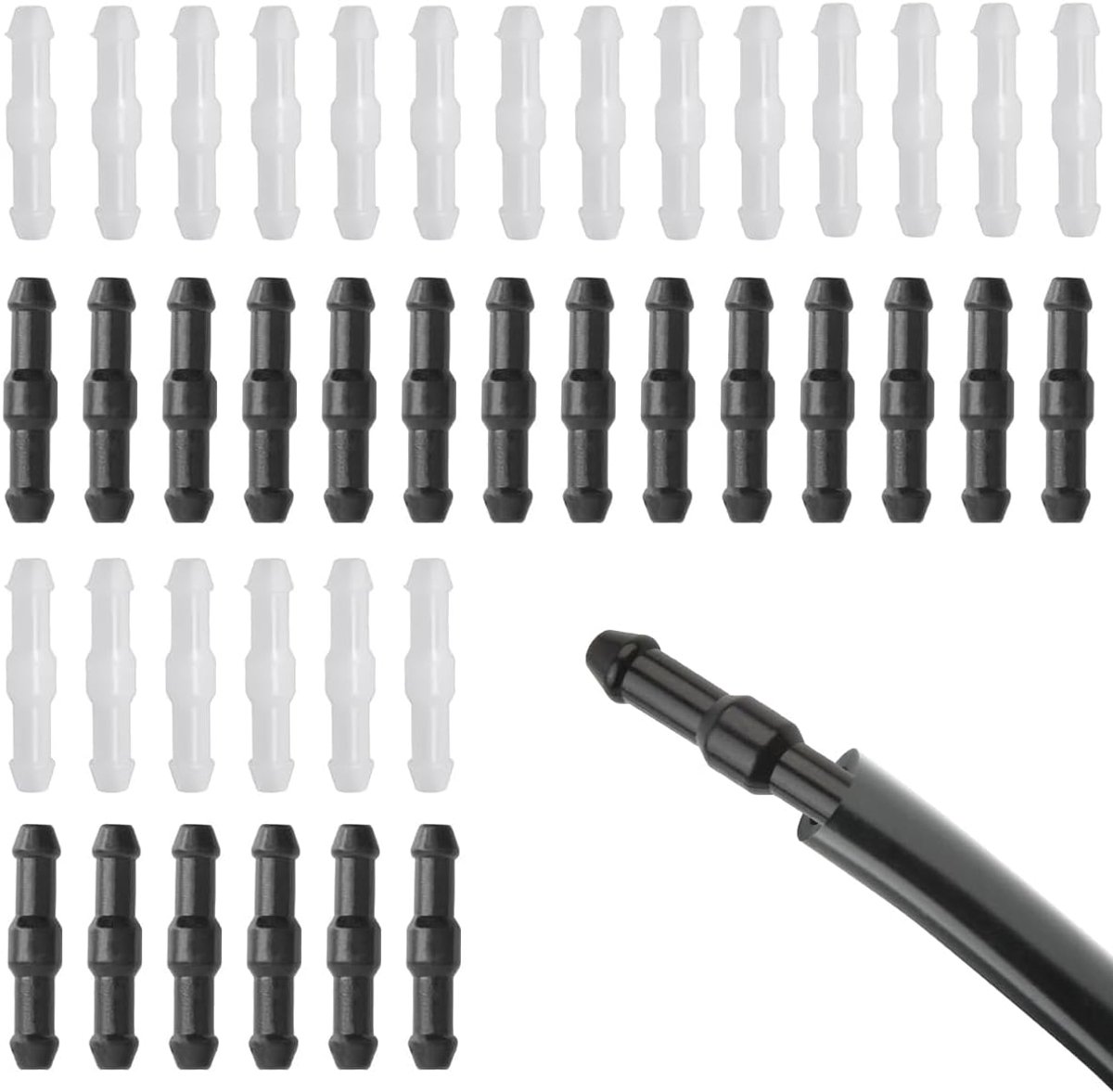 40 Pcs Hose Connector, 4 mm, Spray Water Hose Adapter, Universal Car Hose Connector, Windscreen Washer System Hose - ShopVlot