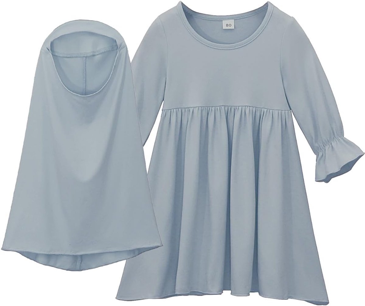2-delige set voor meisjes, zomerkleding, katoen, T-shirt met ronde hals en shorts, elastische taille, vlinderpatroon, ademend, zacht, voor de gevoelige huid, A102