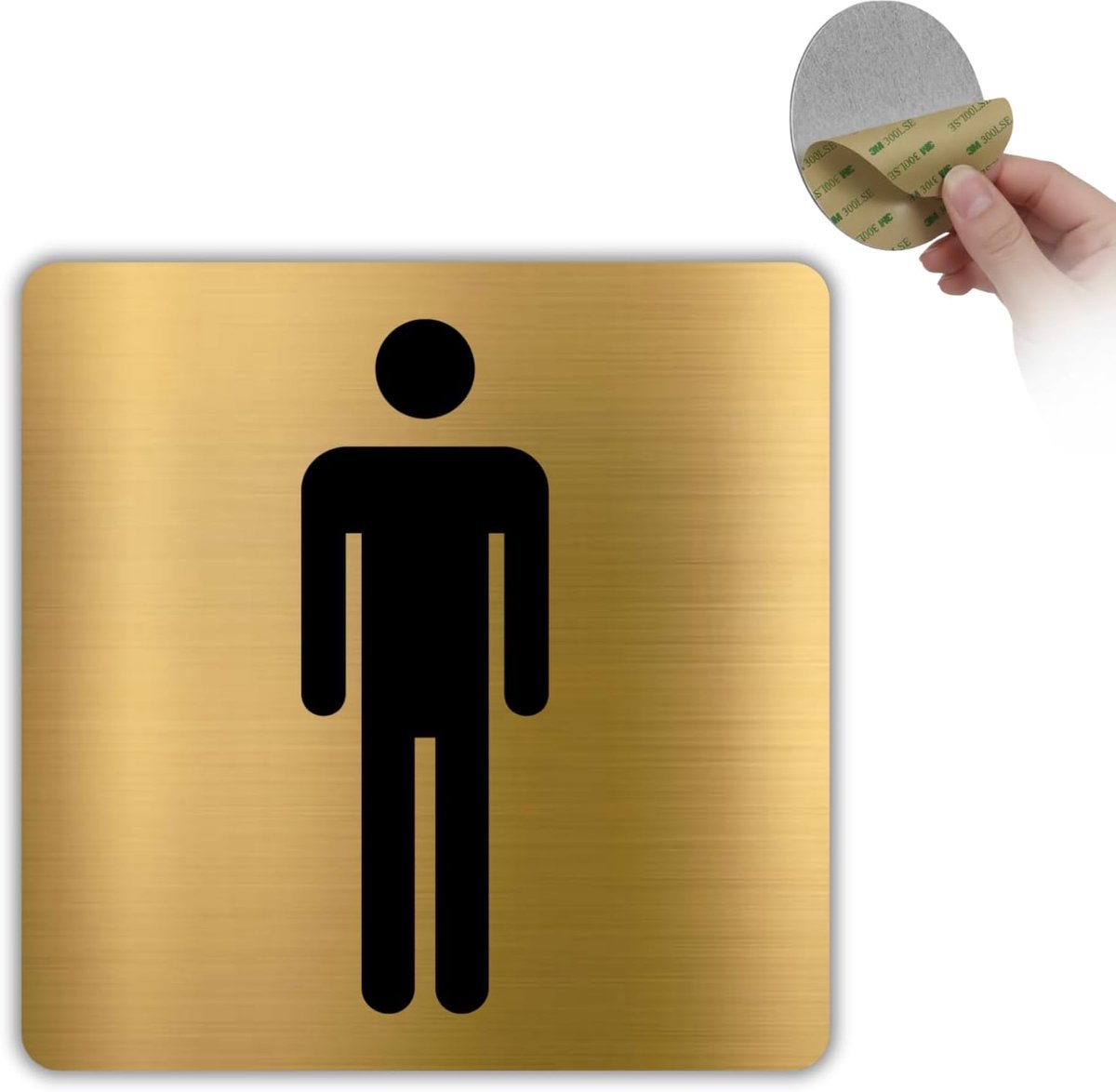 Bordje - 10x10 cm - Aluminium - Heren Sanitair Ruimte