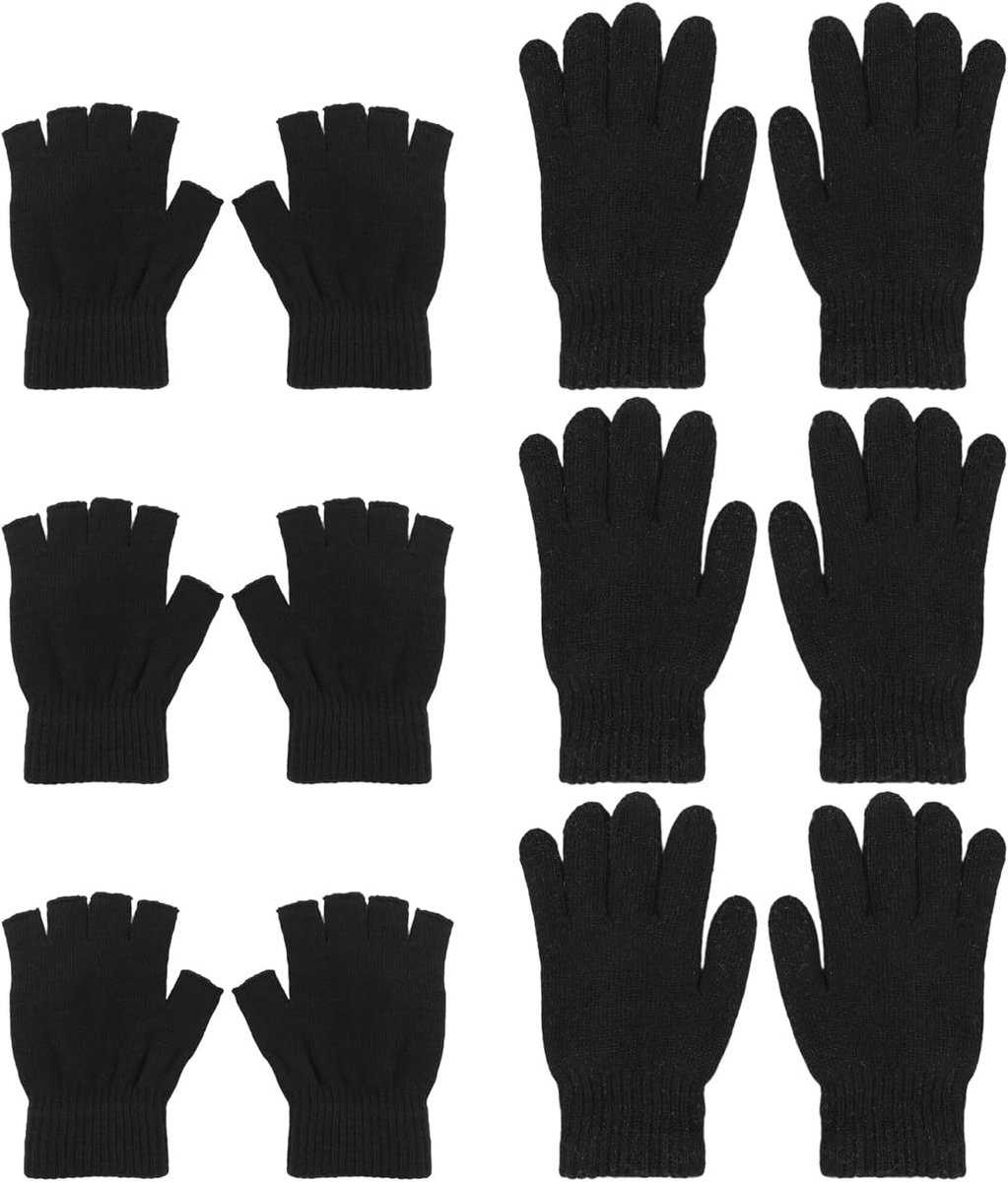Handschoenen, Dikke Gebreide Handschoenen In De Herfst En Winter, All-Inclusive En Half-Inclusive Warme Handschoenen, Geschikt Voor Buitenrijden En Speelscènes.