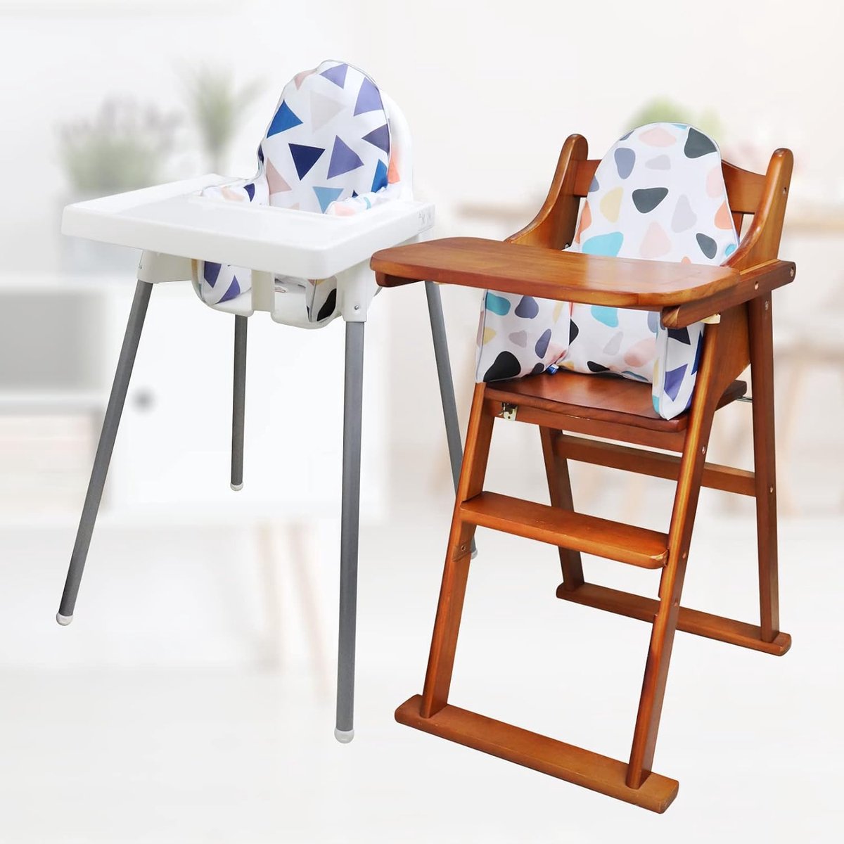 Zitkussen voor kinderstoel, kussen voor IKEA Antilop-kinderstoel, zitkussen, geïntegreerd opblaasbaar kussen, zacht en comfortabel (kleurrijke kiezelstenen) – foto 4