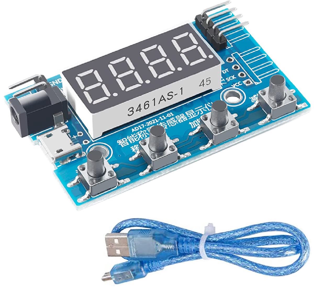Digitale Load Cell Module A/D Module Gewichtsdruksensor Display 24 Bit Weegmeter Elektronische Schaal Display Meter met Micro USB-kabel