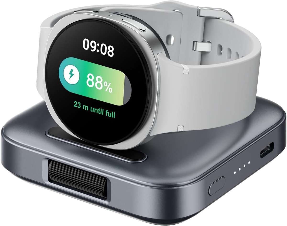 Draagbare Oplader 1800mAh voor Smartwatches - Ideaal voor Samsung Galaxy Watch Series 8, 7, 6 en 5