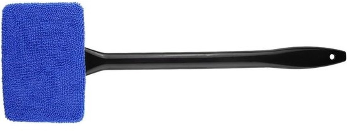 Window Cleaner penseel voor auto voorruitreiniging - Microfiber Wonder Wiper Was Tool - Blauw met afneembaar handvat