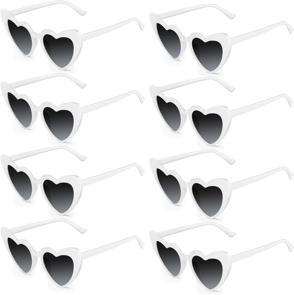 6/8/10 Pack Hartvormige Zonnebril Bachelorette Vintage Hartbril voor Vrouwen Bruiloft Bruids Party Decoraties