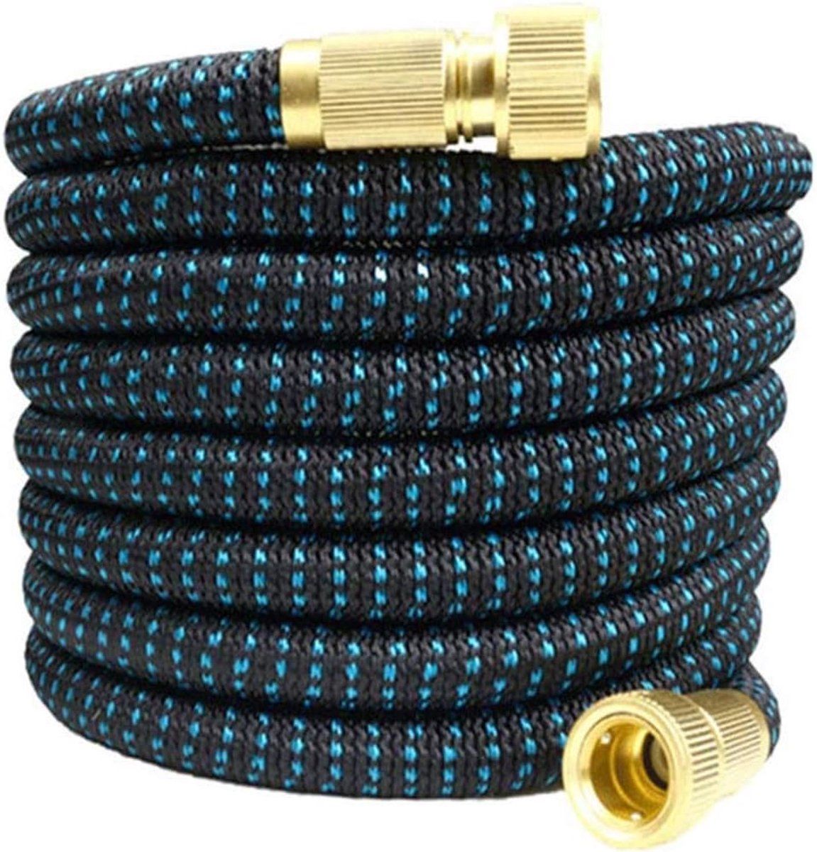 Tuin Tuinslang 7,5 ~ 45 M Uitbreidbare Tuin Waterslang Pijp Massief Messing Fittings met Dubbele Latex Core 3/4 "1/2" Extra Sterkte Stof Flexibele Uitbreidingsslang zonder Sprinkler Slangen
