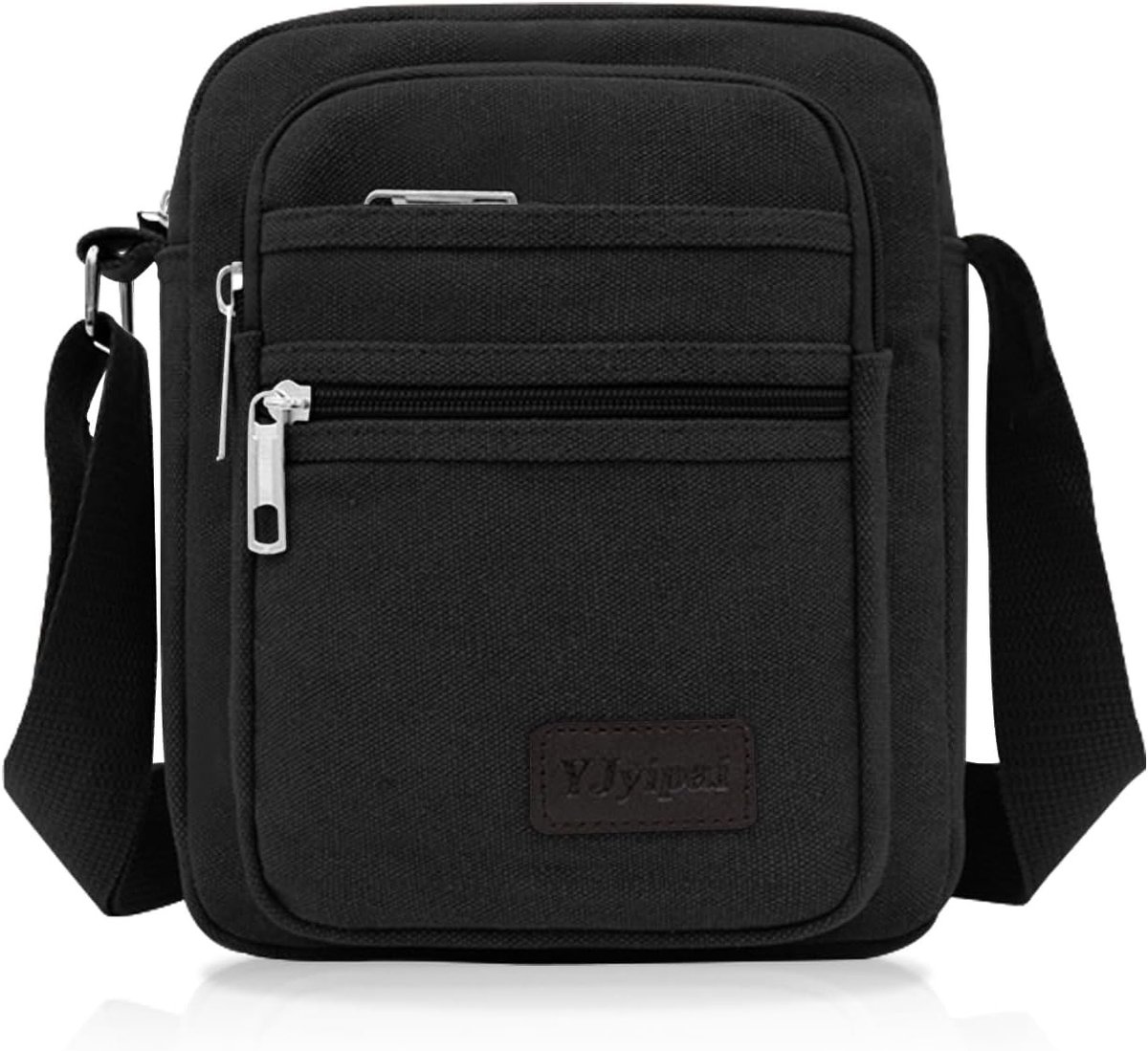 Casual Crossbody Bag van Canvas voor Mannen, Multi-Pocket Schoudertas voor Sport, Reizen en Fietsen