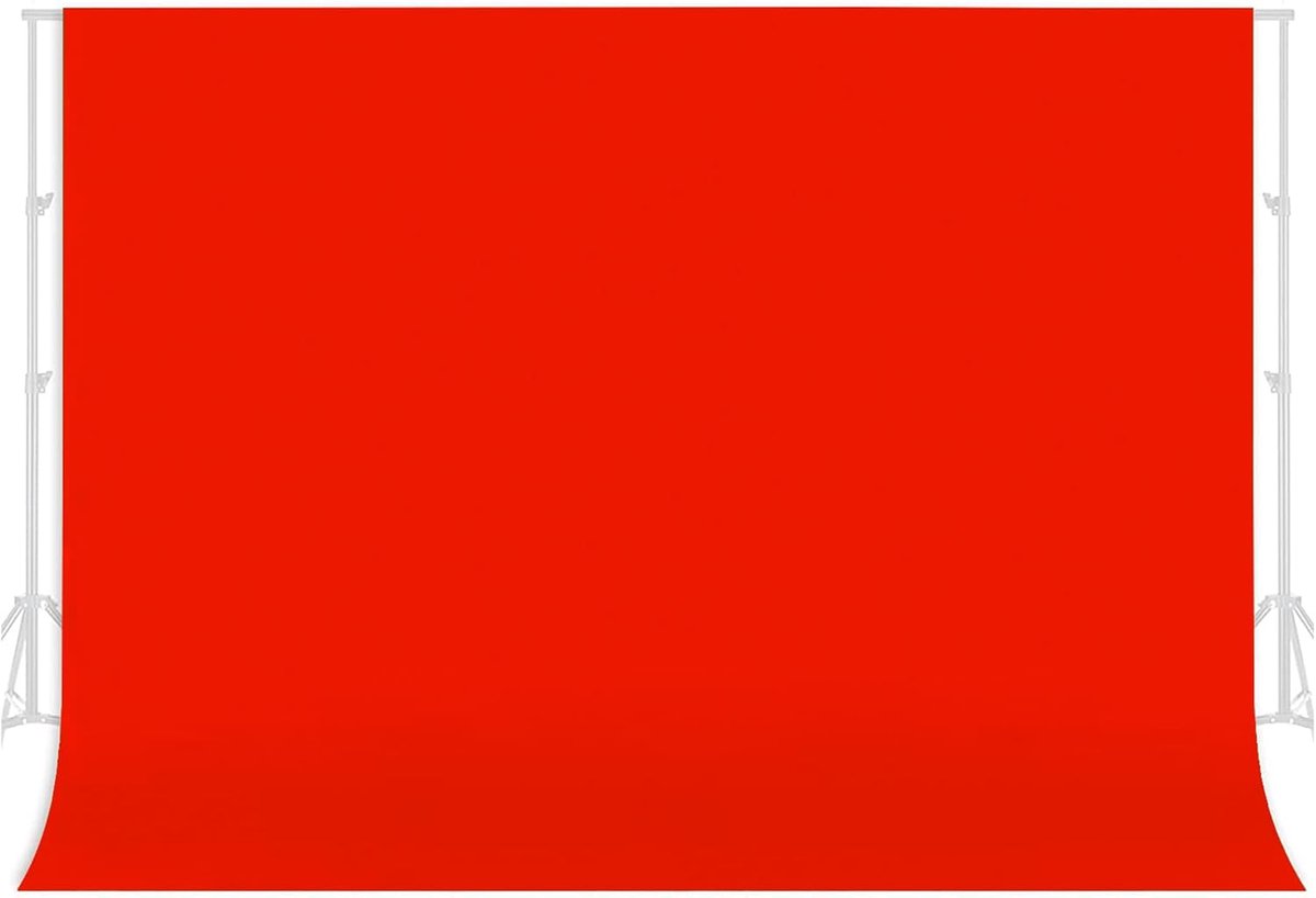 Fotoachtergrond rood, 2 x 1,5 m, achtergrond van polyesterstof, achtergrondstof opvouwbaar en met de hand wasbaar, fotoachtergrond voor productfotografie, portret, video, fotostudio en
