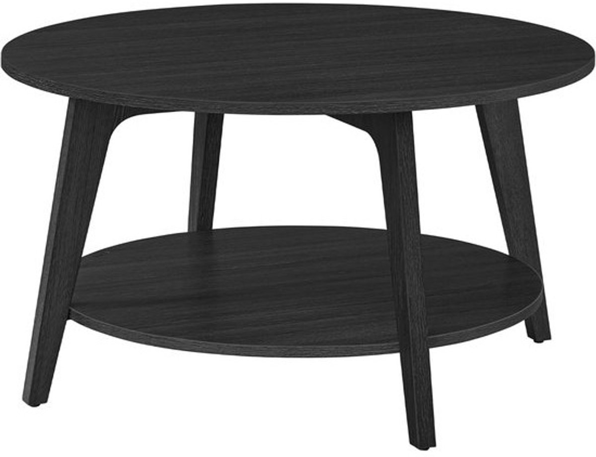 Ronde salontafel - 80 cm - met 2 niveaus - Eenvoudig te monteren - chic design