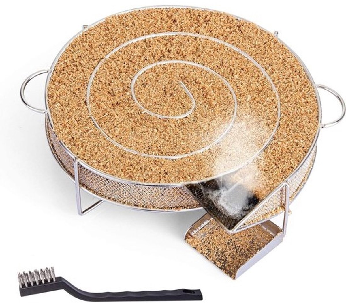 Ronde Rookgenerator van RVS voor Koud Roken - Ideaal voor BBQ, Grill en Rookoven - 18 cm