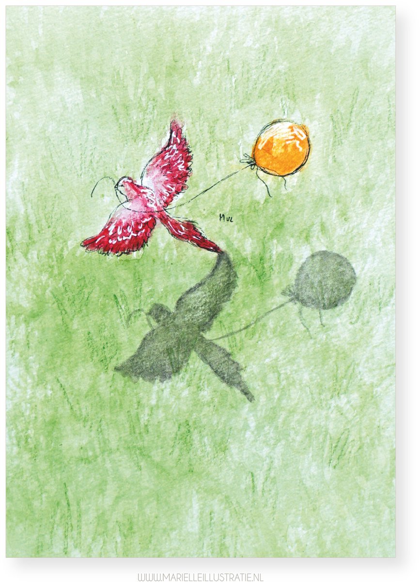 papegaai met ballon