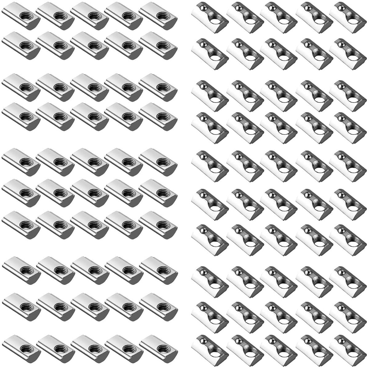 EYPINS 100 Pieces M5 T Nuts, Carbon Steel T-Groove Spring Nuts,for Series 2020 - ShopVlot