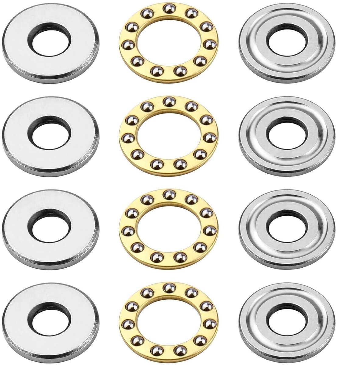 4 Pcs Miniature Ball Bearings F8-22M, Load Bearings, Miniature Pressure Ball Bearings, Suitable for Measuring - ShopVlot