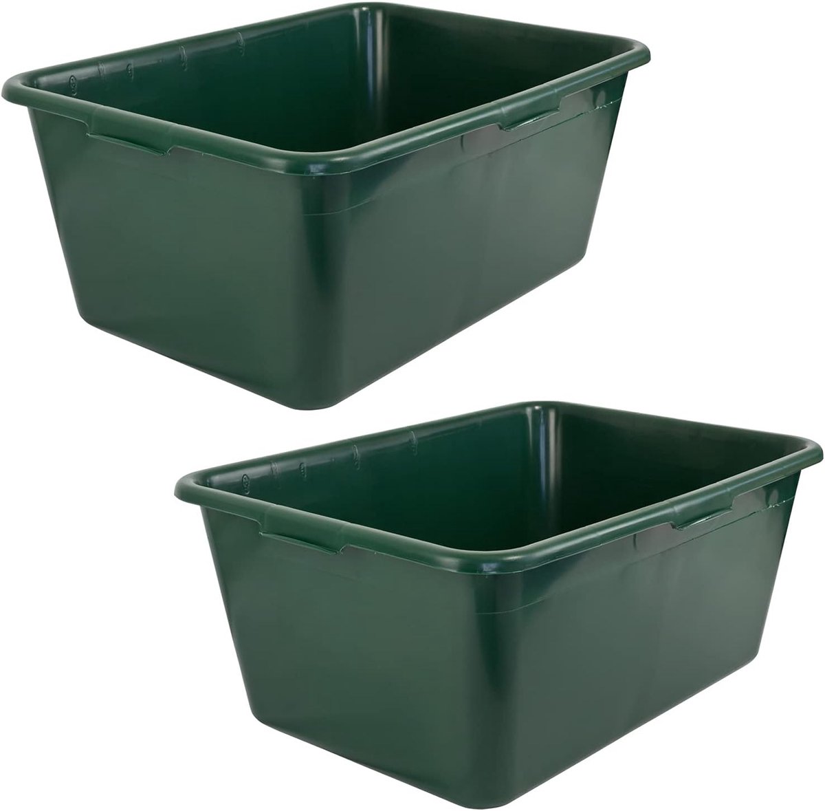 Wildkuip, groot, voedselveilig, XXL, groot, vierkant, 90 liter, kunststof bak, kunststof bak, tuin, watertrog, rechthoekig, groen, keuze uit 2