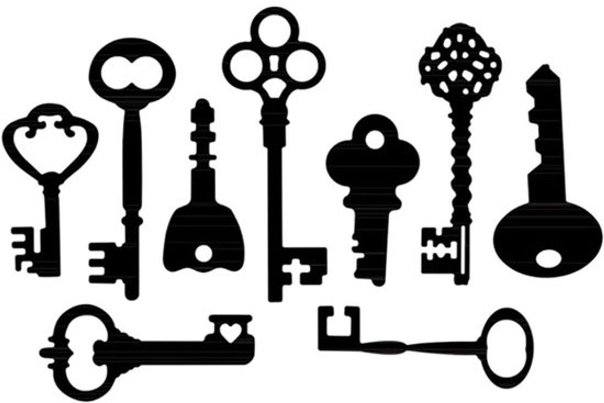 Sleutelvormige stansvorm - Metalen snijmal - Voor scrapbooking - Kaarten maken - Duurzaam koolstofstaal - Compact formaat - Zilver