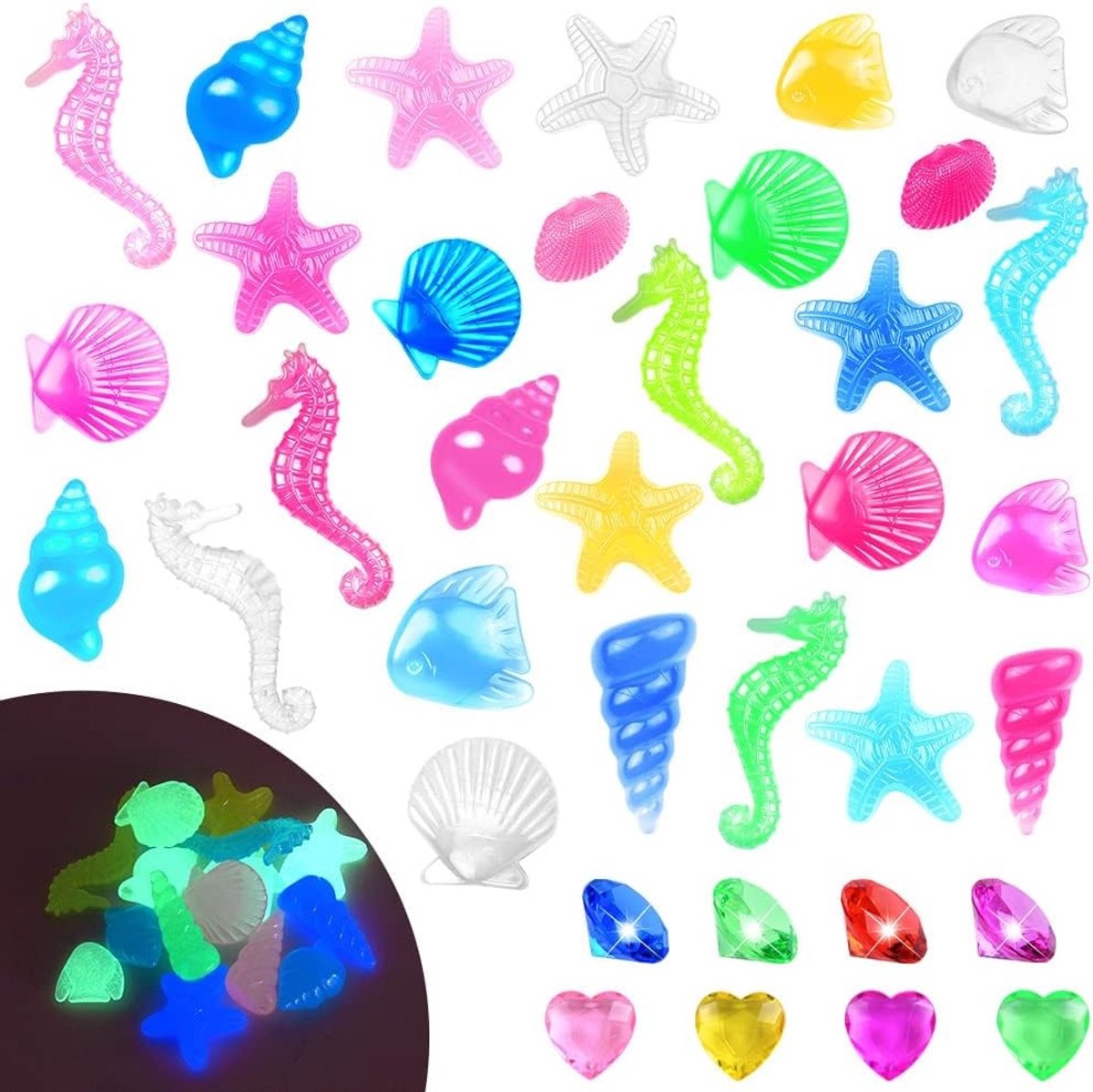 Diving Speelgoed voor Kinderen met 40+ Stukken, Zeedieren en Edelstenen, Perfect voor Zwemfeestjes en Onderwater Avonturen