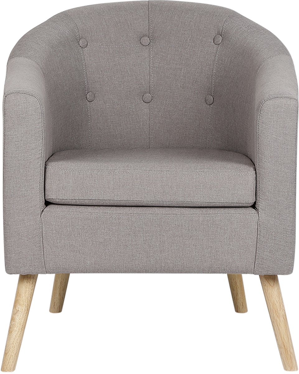 PIPIPOXER Fauteuil - Zetel - Relaxfauteuil - Stoel - Stof - 1 persoons - Met armleuning - voor de woonkamer - Grijs