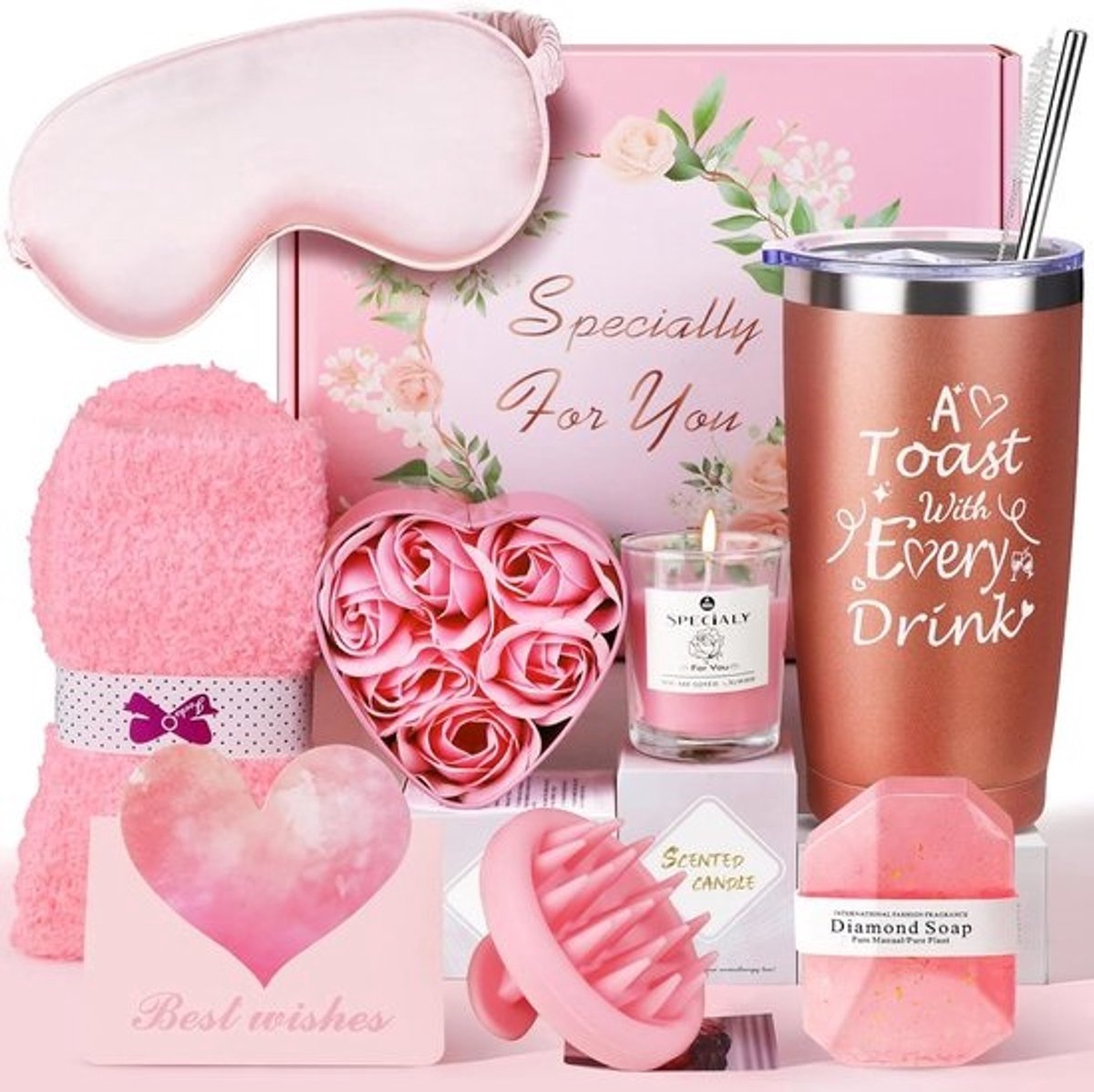 Verwenpakket voor vrouwen - Luxe spa-cadeauset - Voor verjaardag, Moederdag en Valentijnsdag
