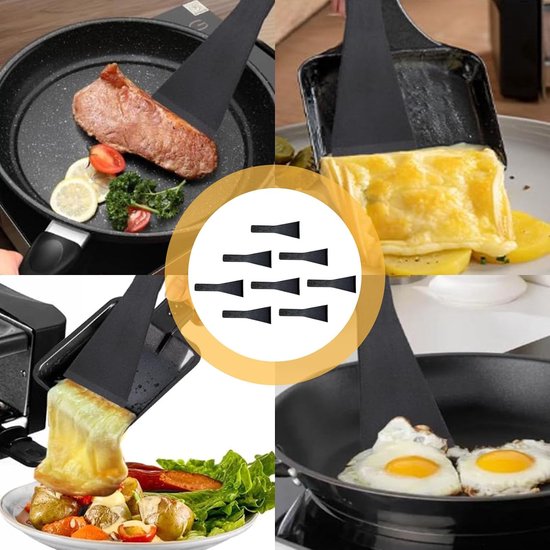 Spatels, kunststof, spatel, anti-aanbak, raclette-schuiver voor kaas, keukengerei, ideaal voor kaas, restaurant, huis, robuust en hittebestendig — afbeelding 3
