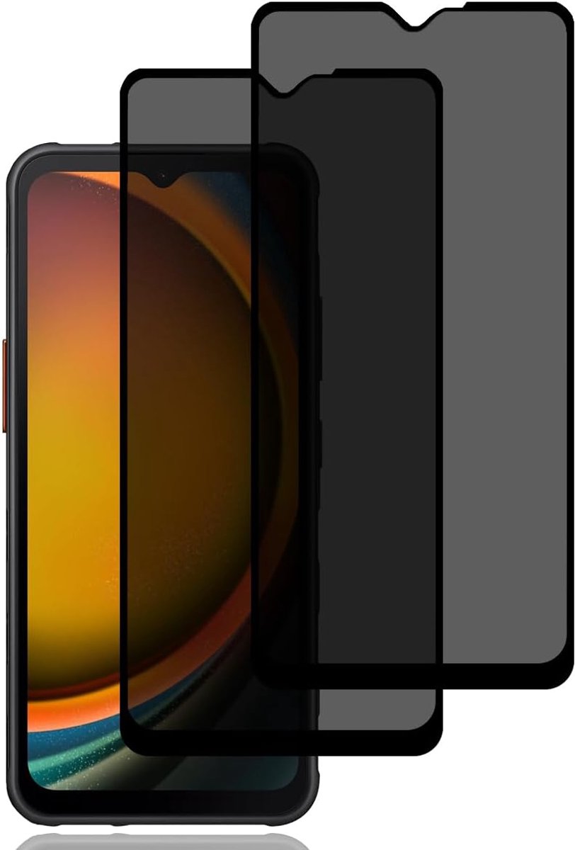 Screen Protector voor Samsung Galaxy XCover 7 Pro/XCover 6 Pro | [2 stuks] anti-spy gehard glas film,9H hardheid,krasbestendig,anti-vingerafdruk,hoge gevoeligheid,anti-spy schermbeschermer