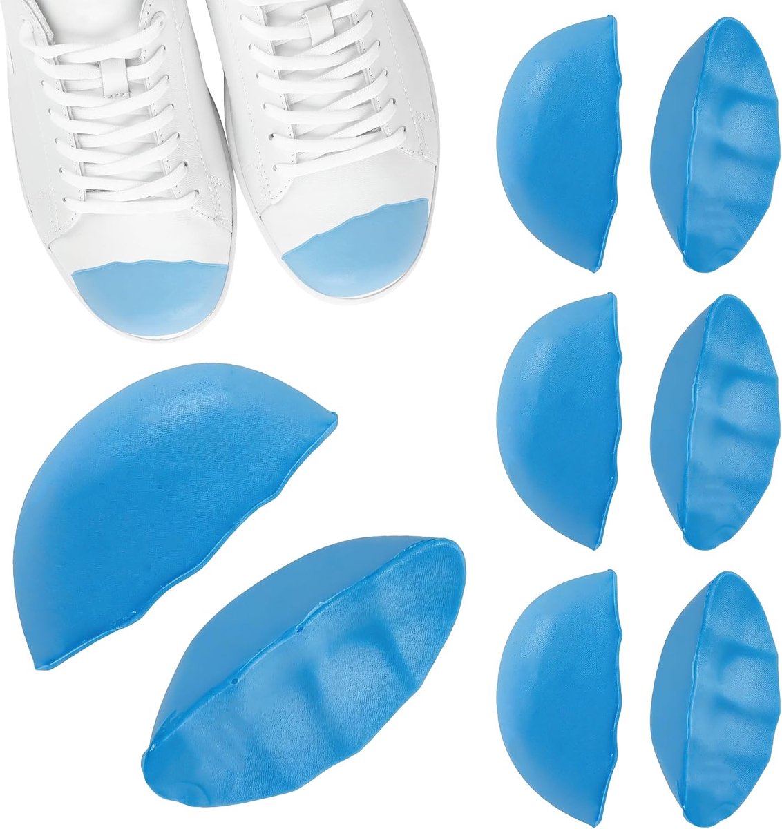 4 Paar Schoenvullers voor Losse Schoen, 6.8x2.9cm Teenvullers