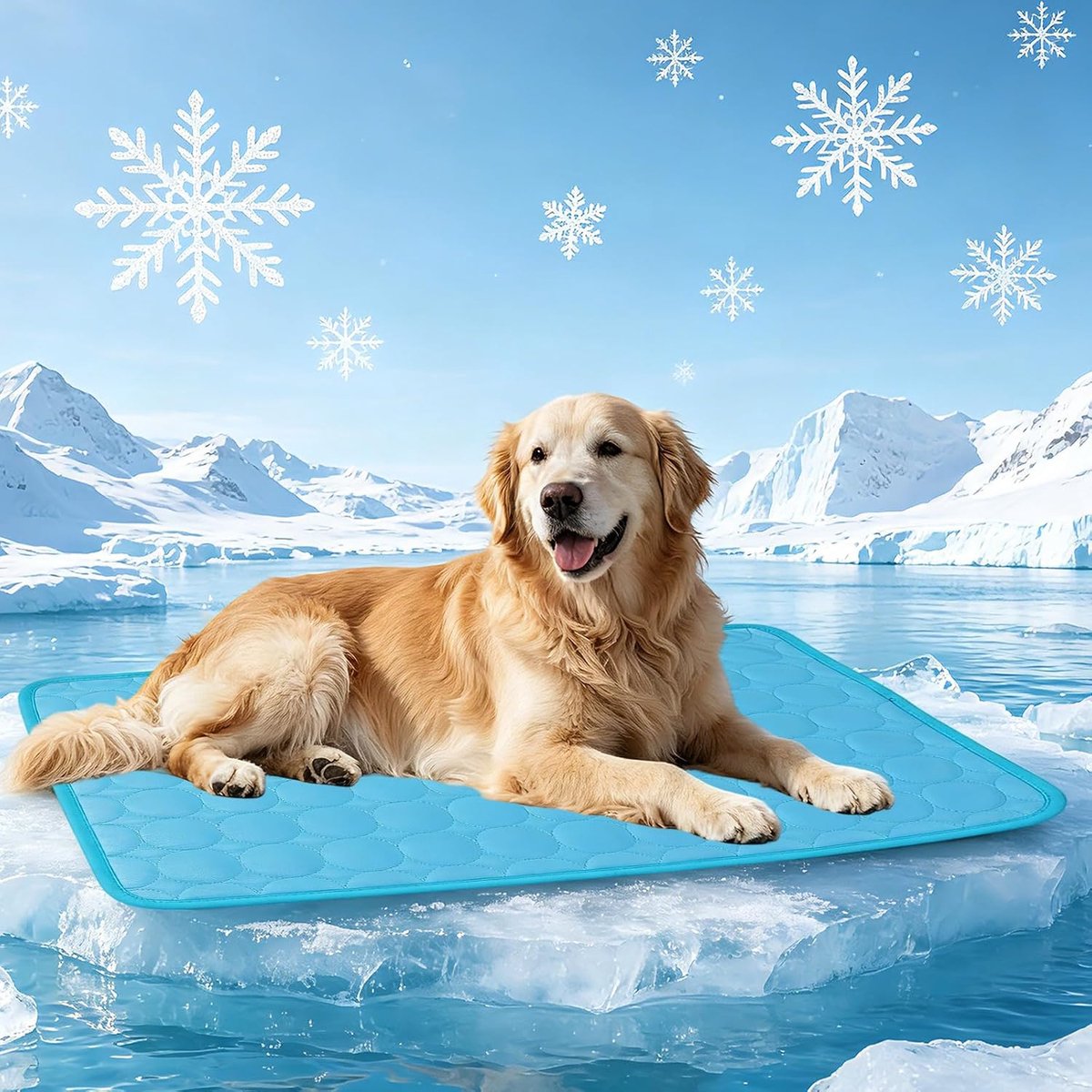 Koelmat voor honden - 100 x 70 cm - Verkoelende hondendeken - Verkoelend zomerkussen - Voor thuis en onderweg - Wasbaar - Voor binnen