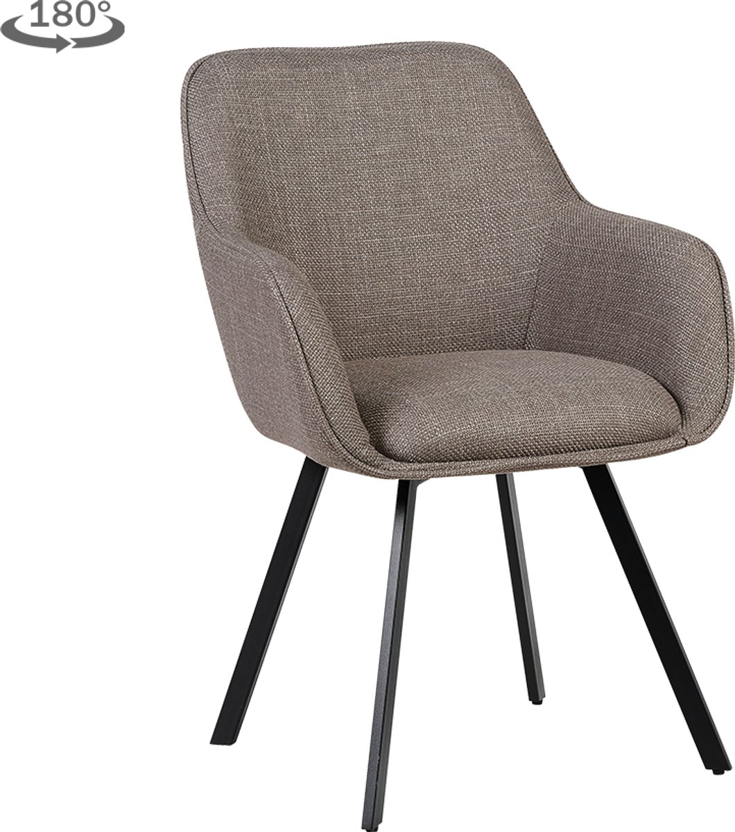 Tower Living Borgo armchair swivel 180? - Bjorn 34 beige-grey Grijs